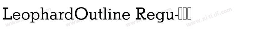 LeophardOutline Regu字体转换